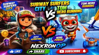 Subway Surfers City 🏃‍♀️ VS Tom Hero Run 🤖🔥 Which Runner Is Faster? 😱 | Epic Running Challenge screenshot 2