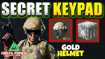 Delta Force Secret Keypad Combination Puzzle (Zero Dam Easter Egg Crate) GOLD HELMET