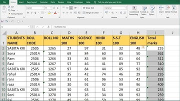 Formula of Sum, Percentage, If Function, Merge & Center MS EXCEL Tutorial in Hindi #excel #exceltips