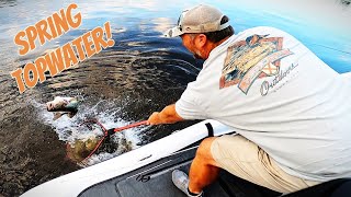 Explosive Topwater Strikes! Spring River Largemouth Bass Fishing