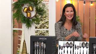 Oneida 65-Pc 18/0 Stainless Steel Service for 12 Flatware Set on QVC