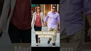 Mark Wahlberg with his wife street style.