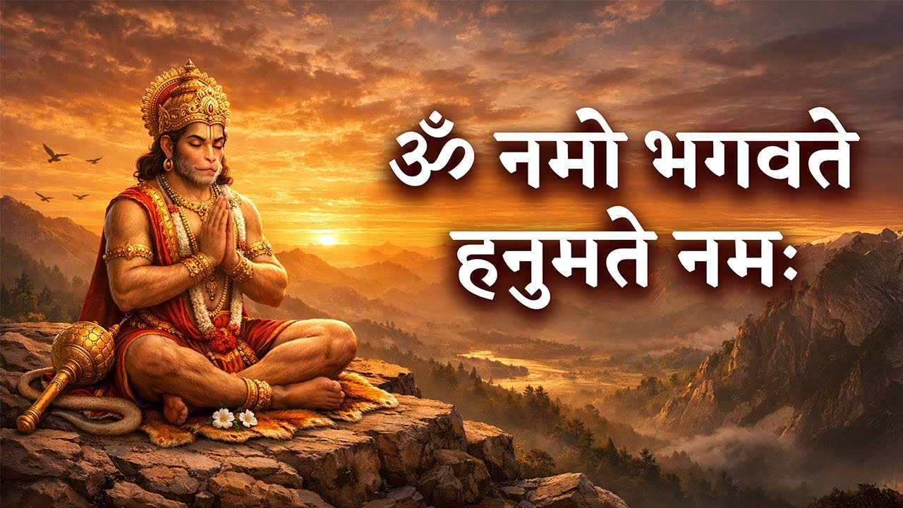 ॐ नमो भगवते हनुमते नमः | POWERFUL HANUMAN MANTRA | Hanuman Bhagwat Mantra |