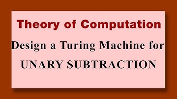 Unary subtraction Design a turing machine Theory of computation