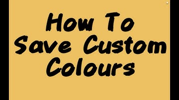 How To Save Custom Colours - Artflow Tutorial For Beginners