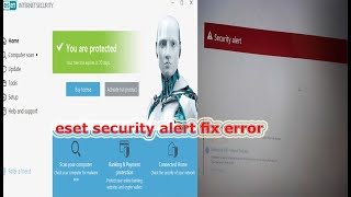 eset security alert fix error