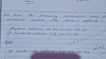 how to map ip multicast Address with ethernet Address #bim ip multicast numerical problem, ip