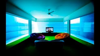 UNDERWATER BASEMENT:  CHECK OUT THE COOLEST MEDIA ROOM!