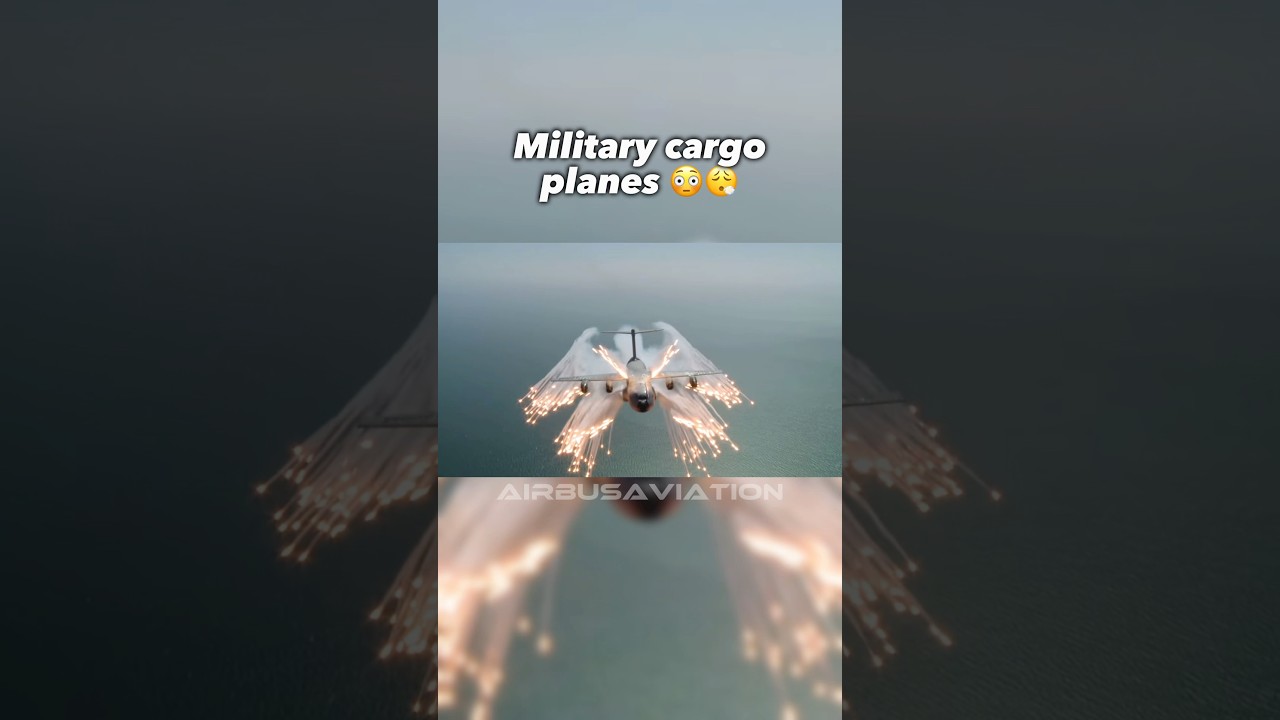 Flares on a cargo plane ✈️🤯🔥 - 