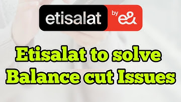 How to solve balance cutting in Etisalat | Stop balance deduction in Etisalat
