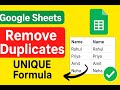Google Sheets UNIQUE Function | Remove Duplicates Easily (2025 Guide)