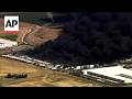 Fire erupts at a medical equipment warehouse in California