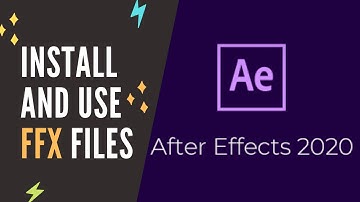 How to install and use .ffx files After Effects