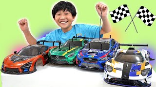 예준이의 R/C 자동차 만들기 색칠놀이 조종놀이 레이싱 플레이 R/C Car Toy  Coloring Play