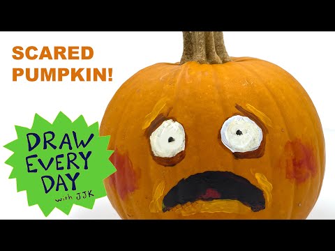 SCARED pumpkin! (and an introduction to #pumpKINDNESS) / Draw Every Day with JJK episode 59