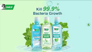 Darlie Double Mint And Green Tea Anti-Bacteria Mouthwash - Kills Up To 99.9% Bacteria 15S