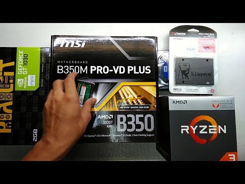 AMD Ryzen 3 2200G msi B350M PRO-VD PLUS Palit GT1030 Kingston A400 120GB budget Gaming PC 2018