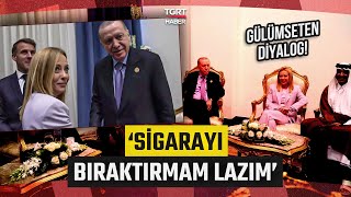 Hurbaşkanı Erdoğandan Ile Meloni Arasında Gülümseten Diyalog Sigarayı Bıraktırmam Lazım