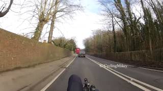 AK08EHC overtake LX09ZKN tailgating and GY51KTU driver beeps cyclist