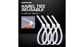 Kabel Ties Cable Organizer Reusable 8 x 200 mm 100 PCS