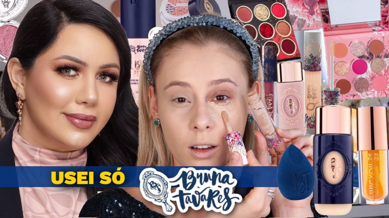 MAQUIAGEM COMPLETA usando UMA MARCA *BRUNA TAVARES*