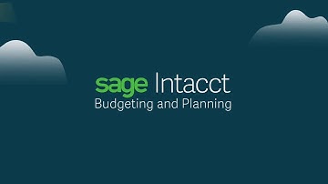 Sage Intacct Budgeting and Planning Overview