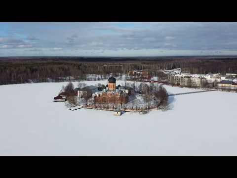 DJI Mavic Mini - Свято Введенский Островной монастырь (красивое озеро)