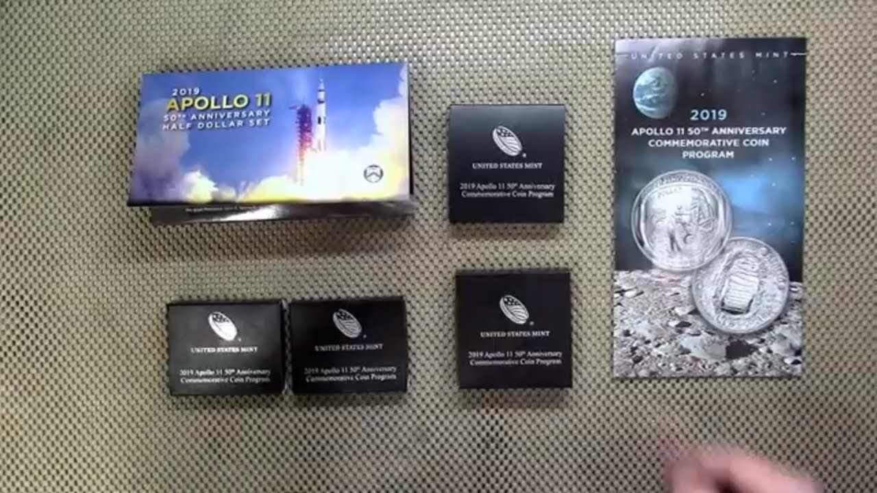 Apollo 11 50th Silver Coins unboxing from US Mint - YouTube
