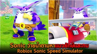 Sonic ว่ายน้ำตามหาแมวยักษ์และกบ Roblox Sonic Speed Simulator