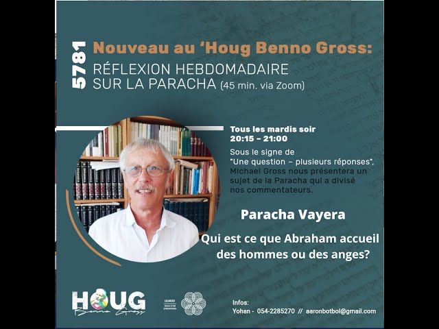 Dr Michael Gross - Abraham accueille des hommes ou des anges? -Paracha Vayera -HBG - 03.11.2020