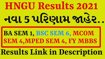 BA SEM 1/BSC SEM 6 Results Declared||HNGU Online Exam 2021@HNGUStudyPoint