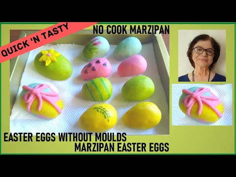 Easter eggs without moulds / Marzipan Easter eggs / Homemade Easter eggs / Easy no cook