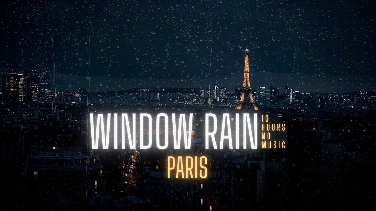 Window Rain in Paris 🌧️ 10 Hours of Pure Rain Sounds for Deep Sleep (No Music)