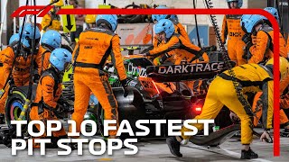 Top 10 Fastest Pit Stops Of All Time | DHL