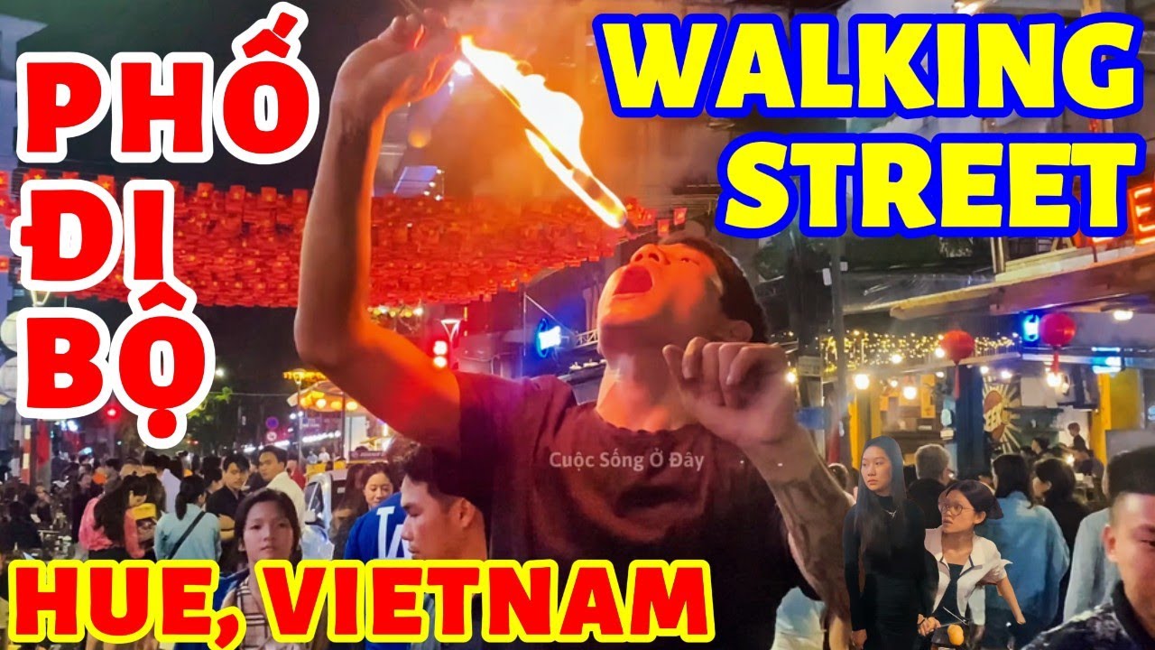 Phố Đi Bộ Huế / Walking Street in Hue Vietnam / Cuoc Song Hue / Tet Vietnam / Vietnam Travel to Hue