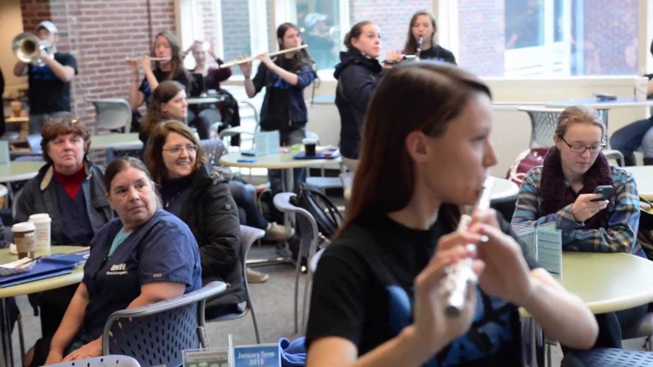 hampshire home choice MUB Flash Mob by the UNH Athletic Bands & 'Cat Pack Captains