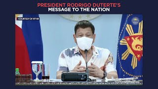 President Duterte's recorded message to the nation | Monday, August 2