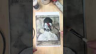 #gelliplateprinting image transfer pop art David Bowie