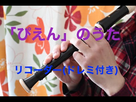 「ぴえん」のうたをソプラノリコーダーで演奏してみた(ドレミ付き)