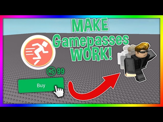 How to make a Gamepass WORK in ROBLOX Studio! (Add gamepasses to