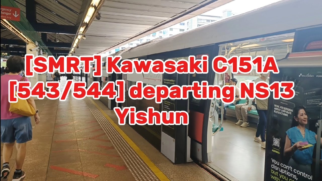 [SMRT] Kawasaki C151A [543/544] departing NS13 Yishun - YouTube