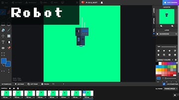 Pixel Art Timelapse: Robot | with animation