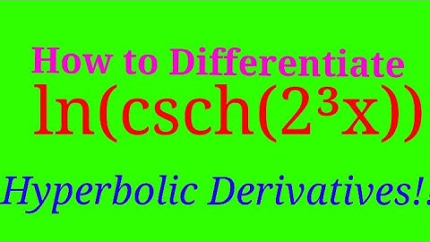 How To Differentiate Hyperbolic Function With A logarithmic Function #Hyperbolic Derivatives