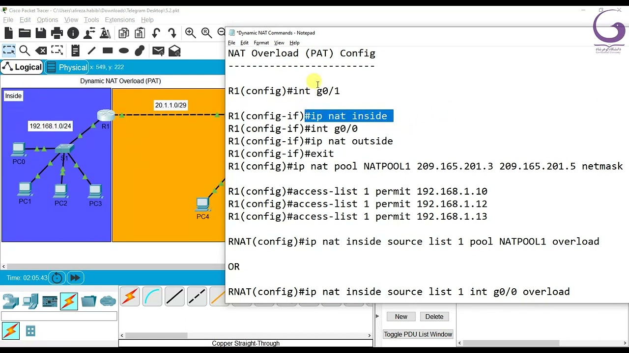 CCNA 4   Chapter 5 2 3   NAT Overload - PAT Configuration