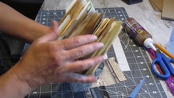 Tutorials scrapbooking mini journal album with file folders & signatures Part 3/3