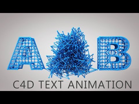 C4D Tutorial - Text Animation Using Atom Array