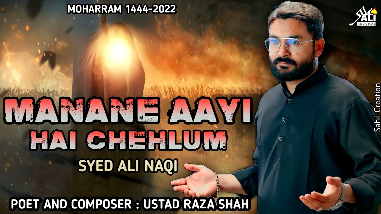 MANANE AAYI HAI CHEHLUM || Chehlum Noha || Syed Ali Naqi || Noha 2022 /1444 ||