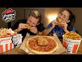 KFC FRIED CHICKEN PIZZA MUKBANG!