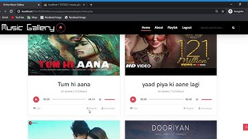 Online Music Gallery Project in PHP | projecto.in