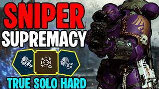 Sniper TRIVIALIZES Week 55 Hard Stratagem With Heroic Instigator (True Solo Hard) - Space Marine 2
